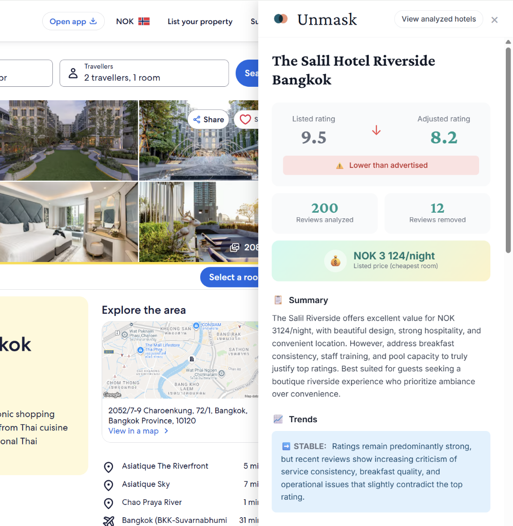 Unmask Extension Demo